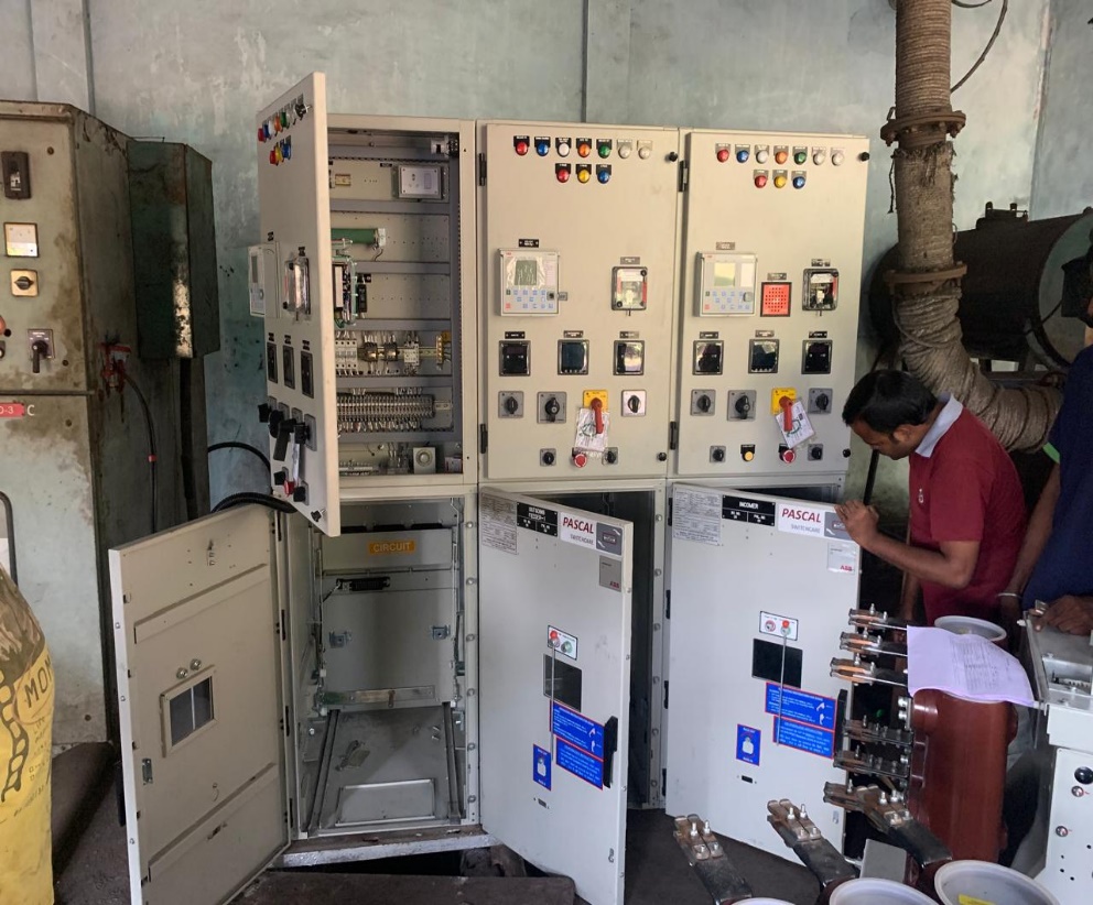 Vizag Port Trust 3 Panel VCB Breaker Pascal Make